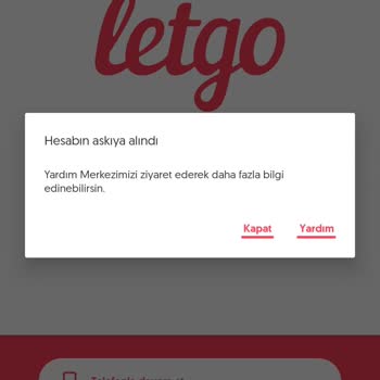 Letgo Hesap Askıya Alındı