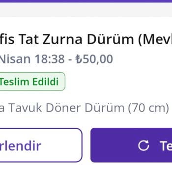 Getir Yemek Teslim Edildi Deyip Yemeği Yollamıyor