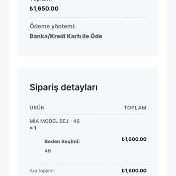 Beyhan Butik Sitesinden Ödemesini Yaptığım Ürünün Gönderilmemesi.