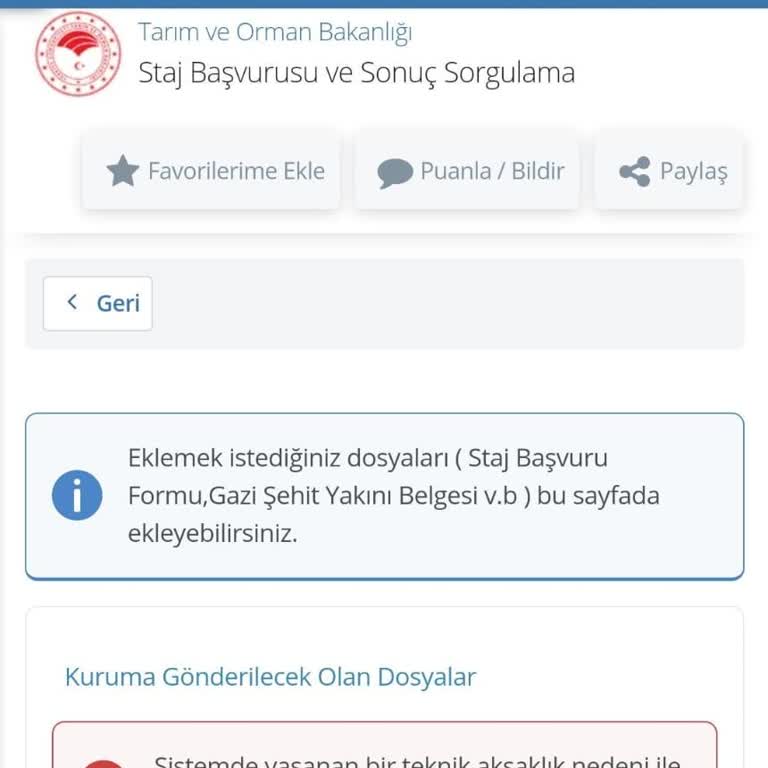 Tarım ve Orman Bakanlığı Lütfen Bizi Artık Duyun Staj Başvuru Mağduruyuz...