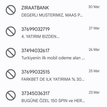 Vodafone Yurt Dışı SMS'leri