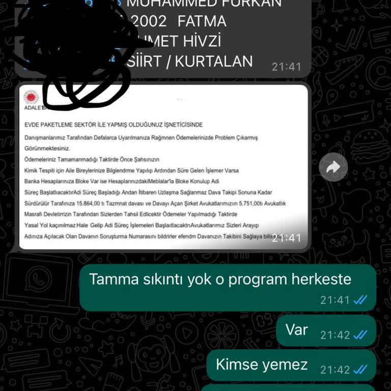 Evde Paketleme Türkiye Kişisel Bilgilerimin İzinsiz Kullanımına Karşı Önlem Talebi