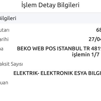 Beko Sepetimdeki Ürünü Satmadan Kartımdan Para Kesti Ortada Ürün Yok!