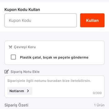 Migros Yemek'te Kuponlarım Sepette Gözükmüyor