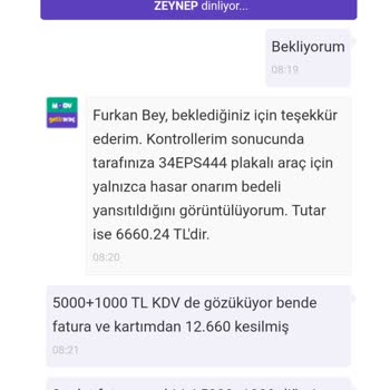Getir Araç 2 Defa Hasar Ödemesi Aldı