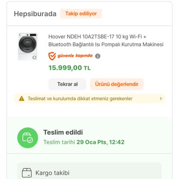 Hepsiburada.com Alınan Ürünün Sonradan Fiyatını Düşürmesi Mağduriyeti