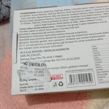 Pharmaquin Sağlık Tehlikesi: Tarihi Geçmiş Gıda Takviyesi Satışı