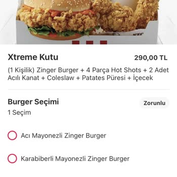 KFC Eksik Ürün Ve Hamburgerin Tadı Yoktu