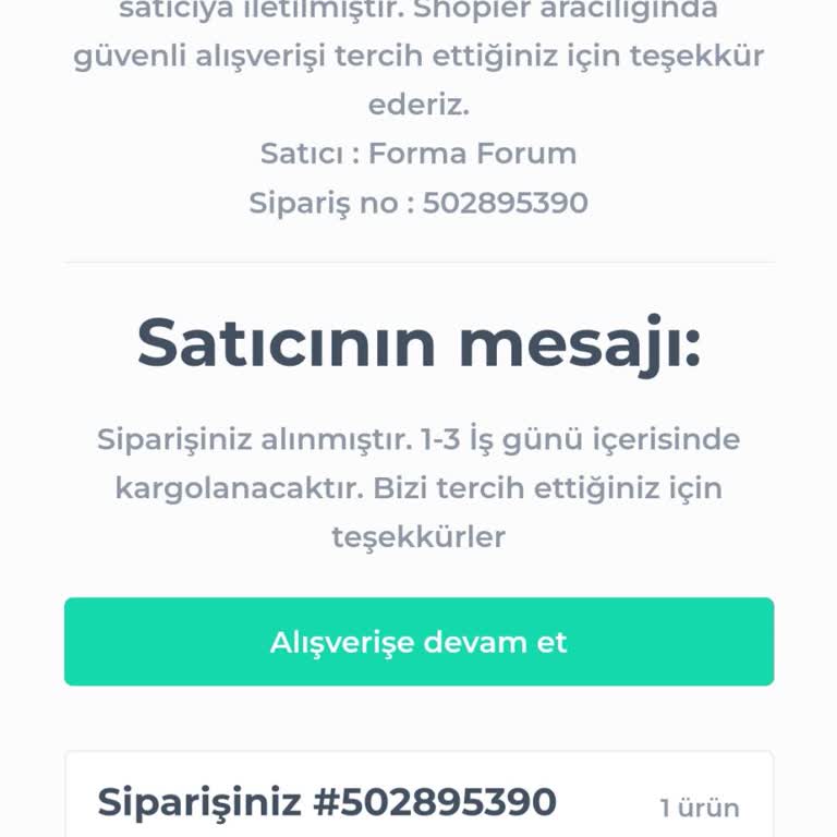 Shopier Yanlış Sipariş Numarası