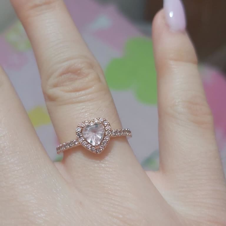 Pandora Mücevher Pandora Pembe Kalpli Yüzük