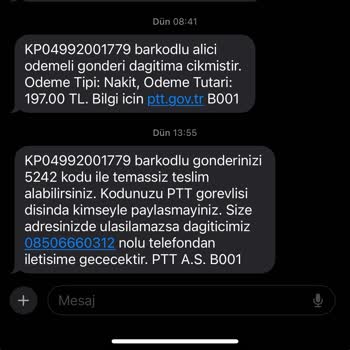 PTT Kargo Gelmeyen Kargo Kapalıydı Haber Bıraktık Notuyla Olmayan Haber Kağıdı