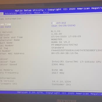 Monster Notebook Bıos Güncellemesi Yapamıyor!