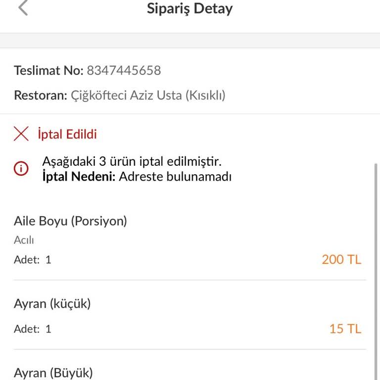 Trendyol Yemek Teslim Edilmeyen Ürün Ve İade Sorunu!