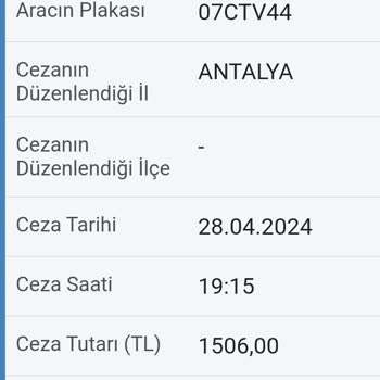 Turyap Trafik Ceza İtirazım