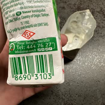 Pınar Et ve Süt Marketten Alınan Sütün Bozuk Çıkması Üzerine Şikayet