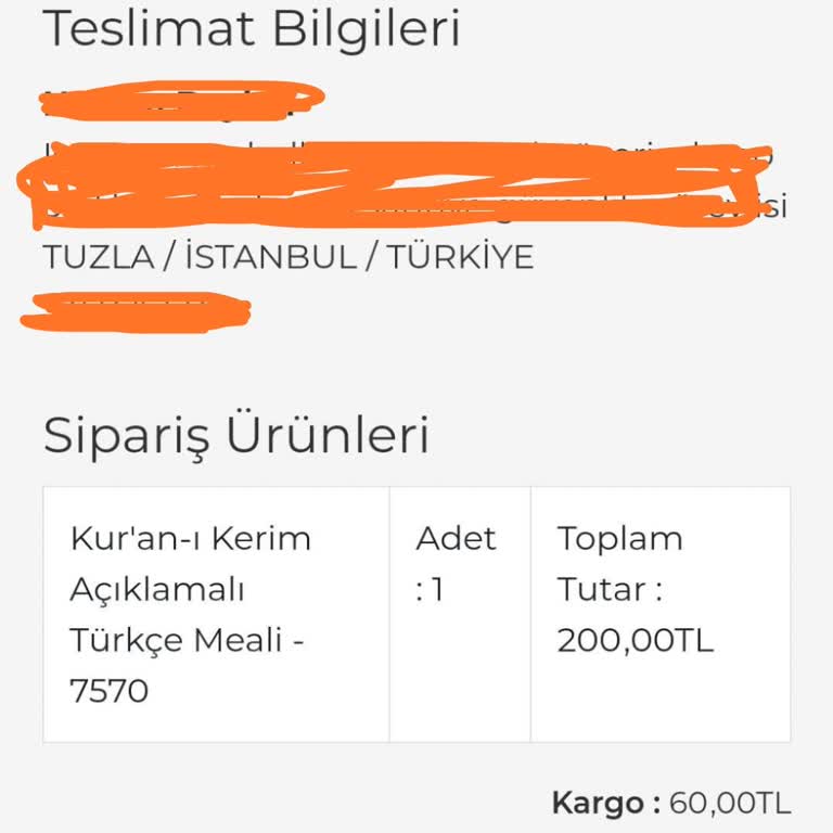 Davud Kitabevi Siparişin Kargoya Teslim Edilmemesi
