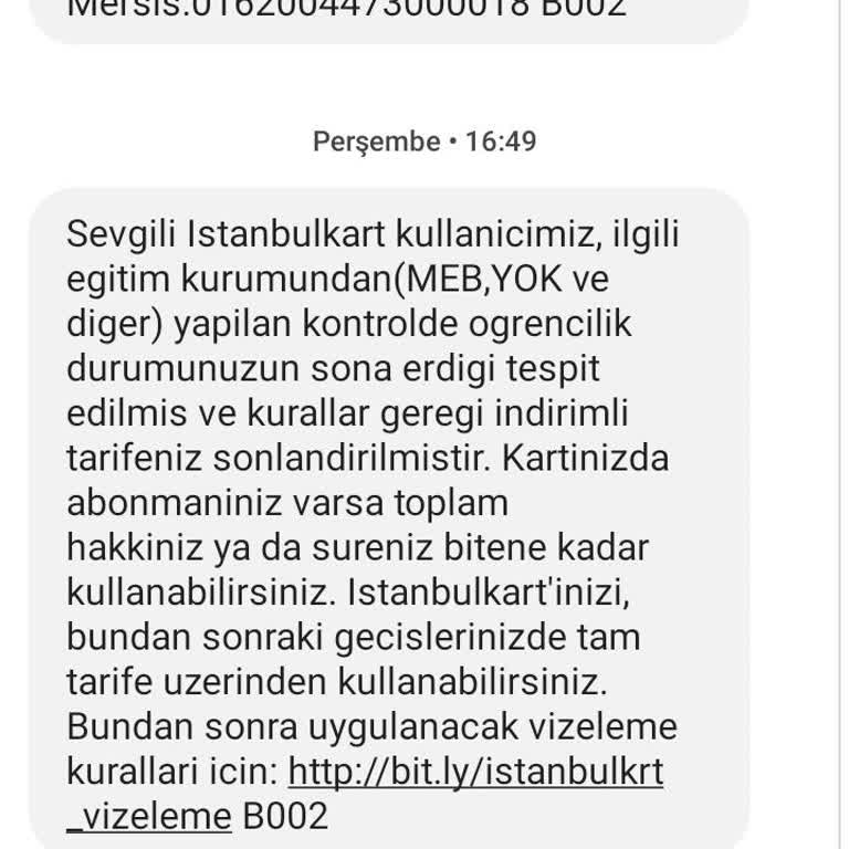 İstanbulkart Öğrenci Kartı İptali