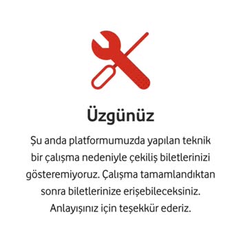 Vodafone Çekiliş Biletleri Gözükmüyor