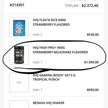 HIQ Nutrition Hiq Markası Whey Protein Ürününün Arkasında Durmuyor