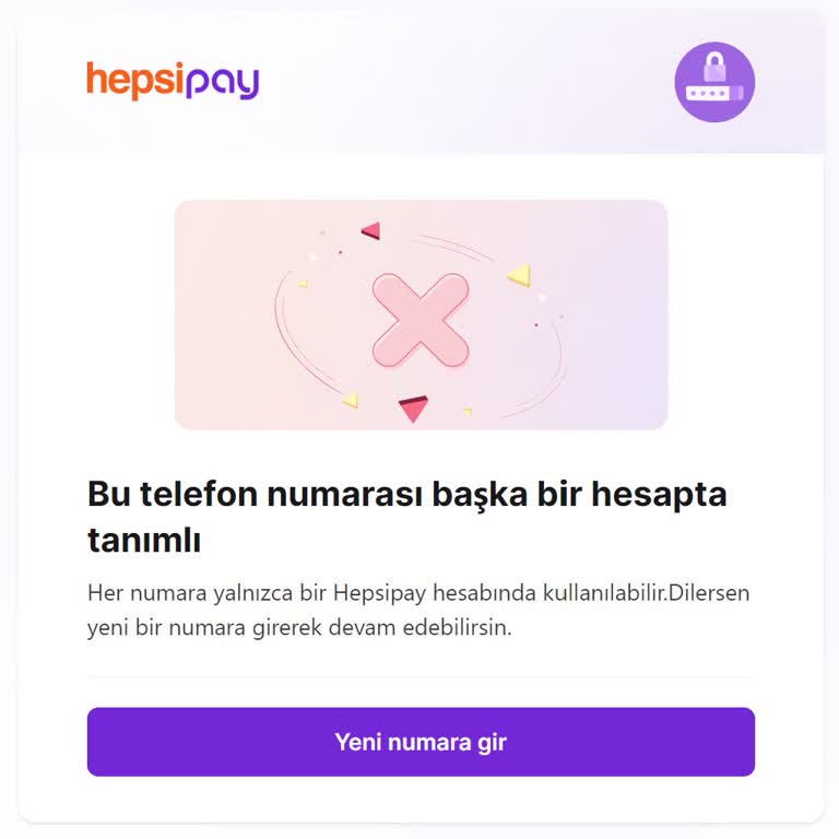 Hepsipay Telefon Numara Hatası