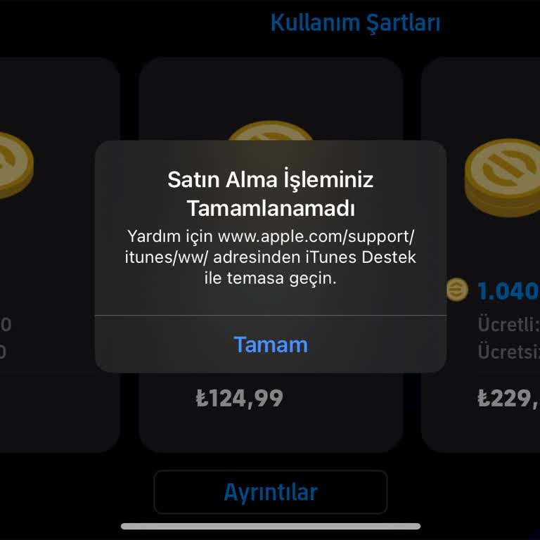 Apple Ödeme Kabul Etmiyor