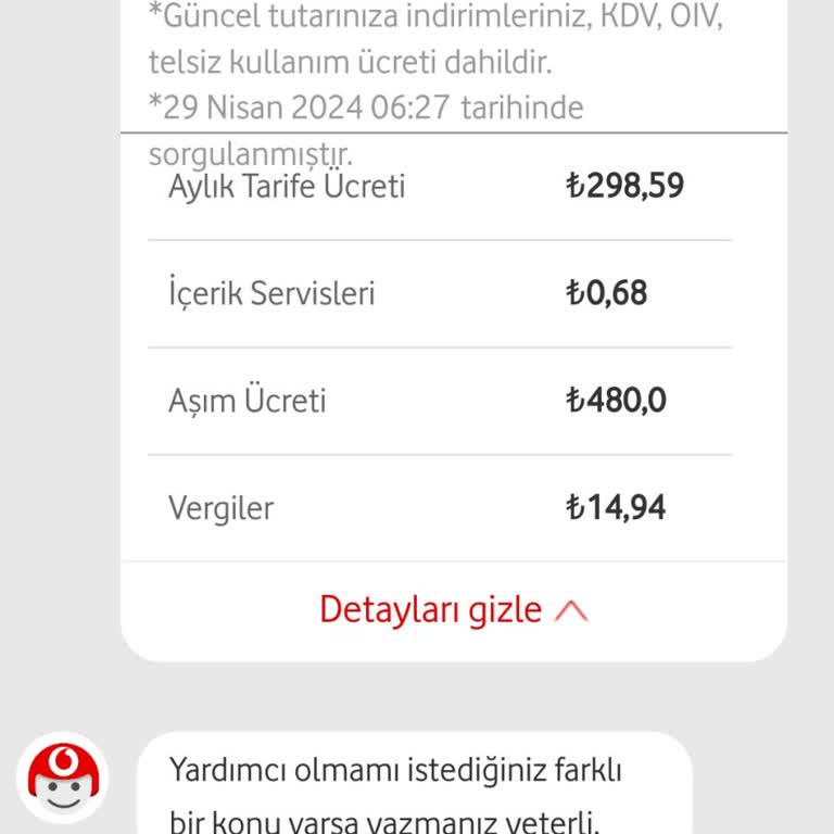 Vodafone Aşırı Aşırı Aşım Ücreti İptal Etme