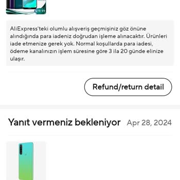 Aliexpress Para İadesi Almak İstiyorum