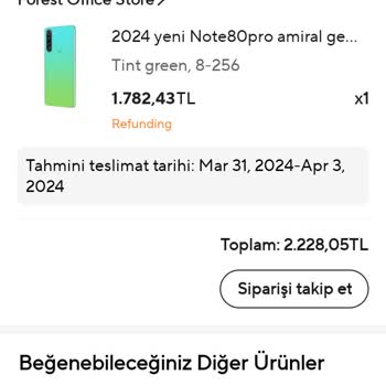 Aliexpress Para İadesi Almak İstiyorum