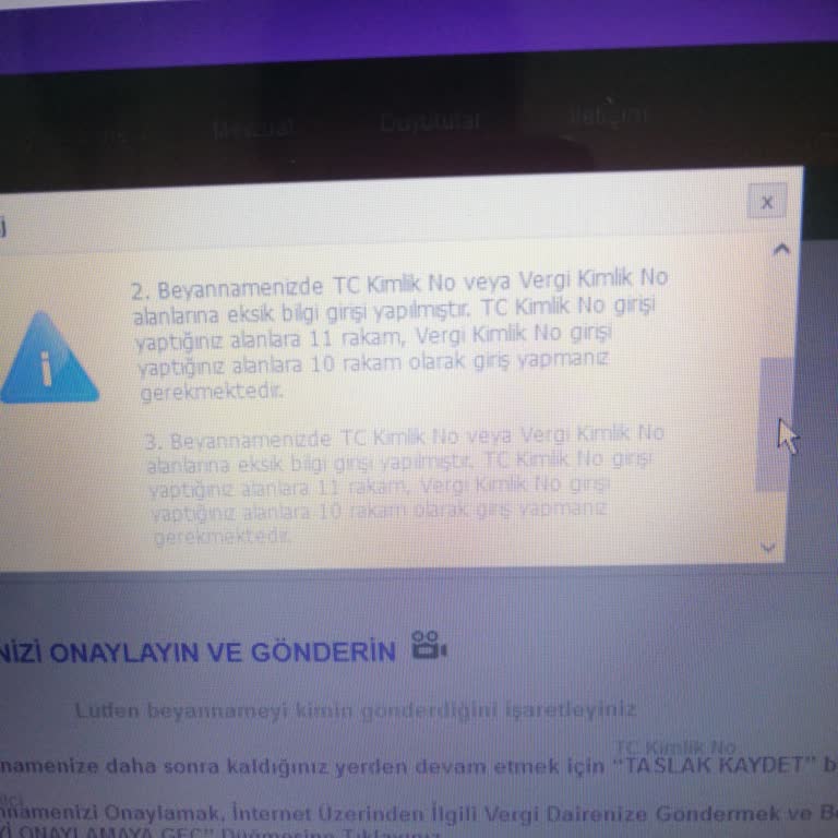 GİB Hazır Beyan Sorunu