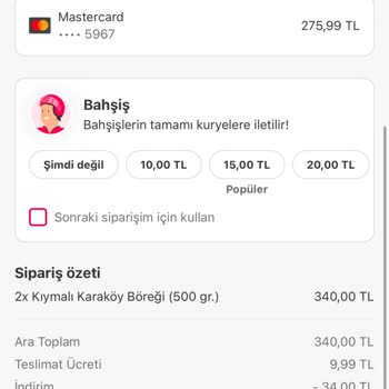 Yemek Sepeti'nin Karttan Fazla Para Çekmesi