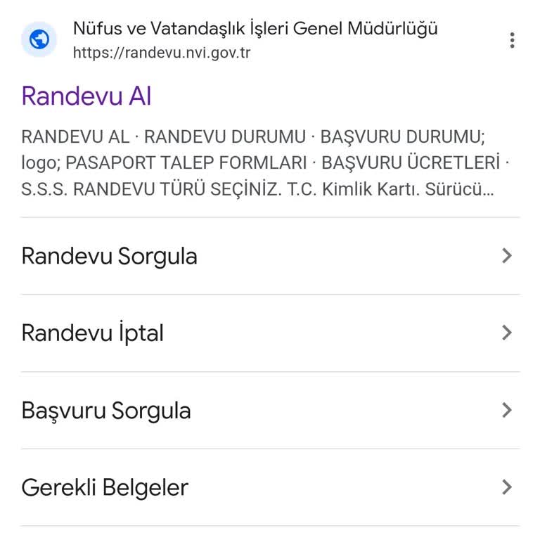 Nüfus ve Vatandaşlık İşleri Nüfus Randevu Sahte Site