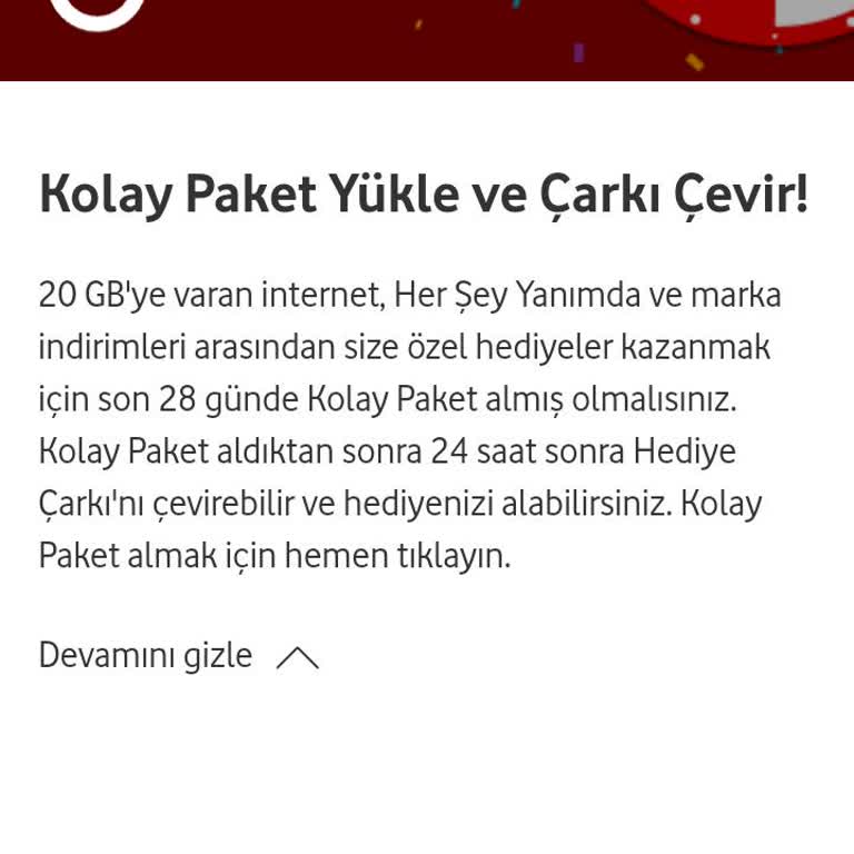 Vodafone Hediye Çarkının Anlamsız Şekilde Çevirememe