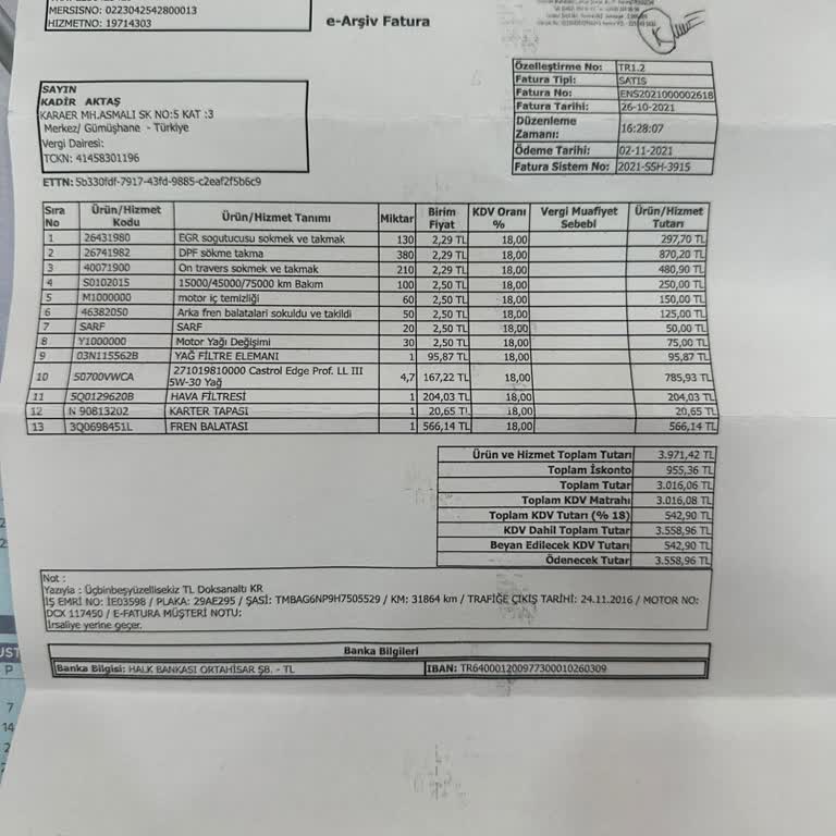 Skoda Aracımda Parça İncelenmemesi