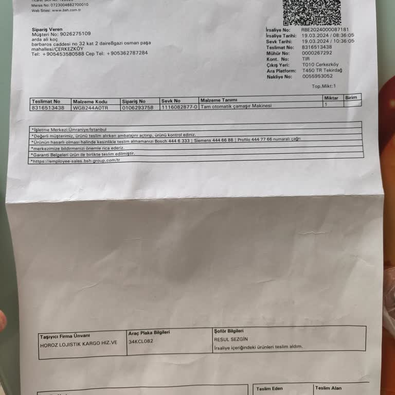 Bosch Çamaşır Makinesi Mağduriyeti