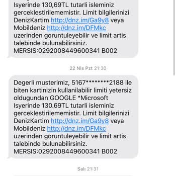 Microsoft Bilgim Dışı Kartımdan Çekim Yapılıyor