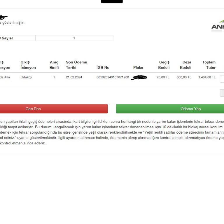 HGS Otoyol Geçiş Ücreti Şoku