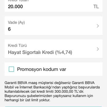 Garanti BBVA Faizsiz Kredi Yalanı