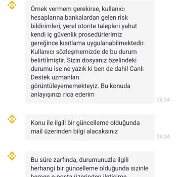 Binance TR Case Id #77970765 Binance