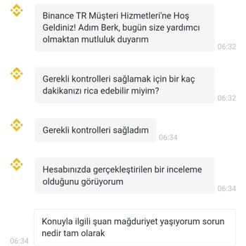 Binance TR Case Id #77970765 Binance