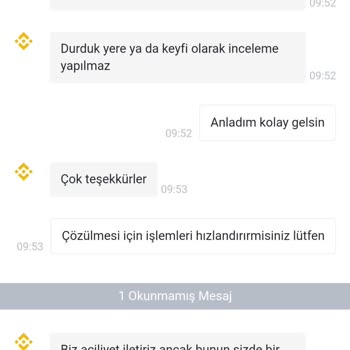 Binance TR Case Id #77970765 Binance