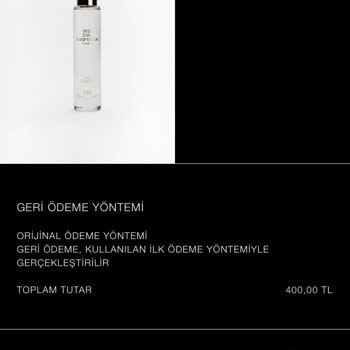 Zara Parfüm Parasının İadesini Yapmadı