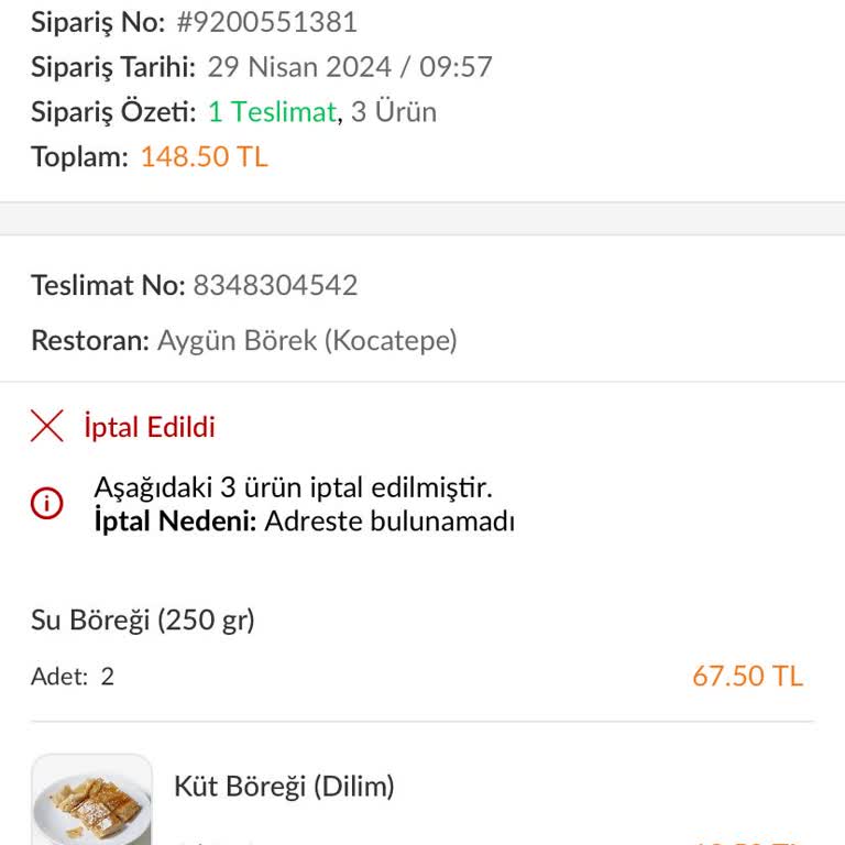 Trendyol Yemek Siparişi Teslim Etmiyor
