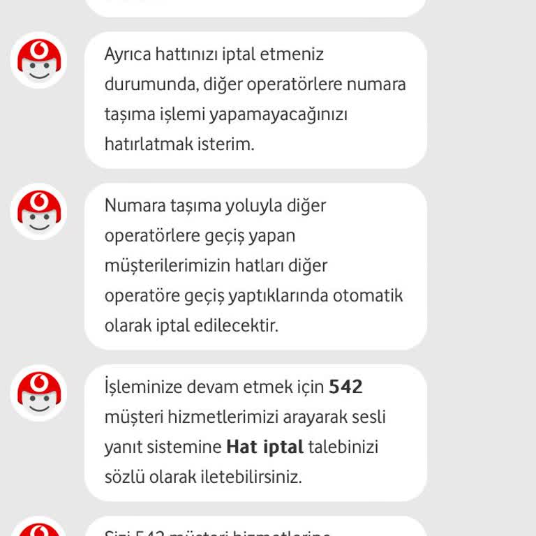 Vodafone Hat İptali Ve Borcu Olan Hat