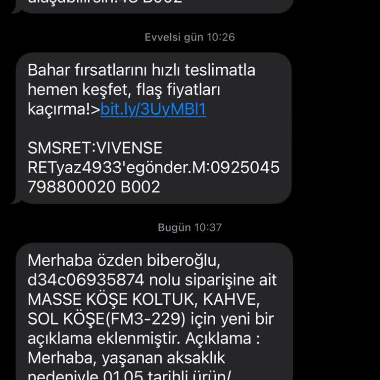 Vivense Teslim Edilemeyen Ürün