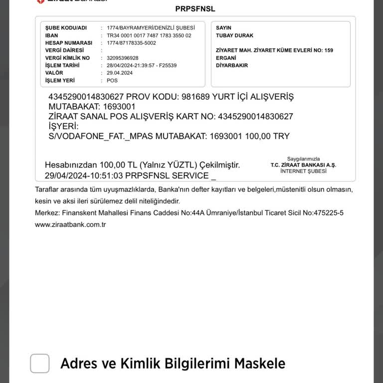 Vodafone Hesabımdan Fazladan Para Çekilmiş
