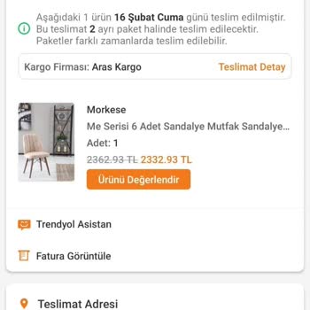 Morkese Home Consept Aldığım Sandalye Kırıldı