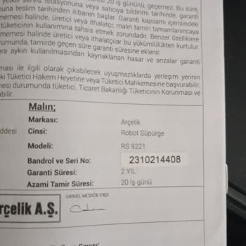 Arçelik RS 9221 Robot Süpürge