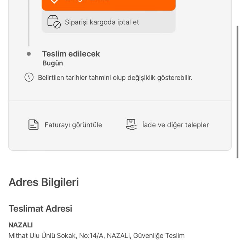 Aras Kargo Gel Al Noktası Siparişi Deyip Dağıtıma Çıkarmıyor