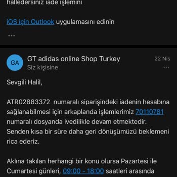 Adidas 1 Aydır Ücret İadesi Gerçekleştirmiyor