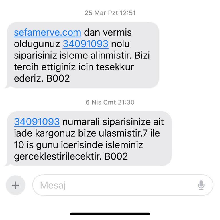 Sefamerve İade Parasının Ödenmemesi